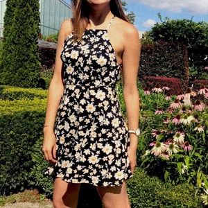 Floral black dress